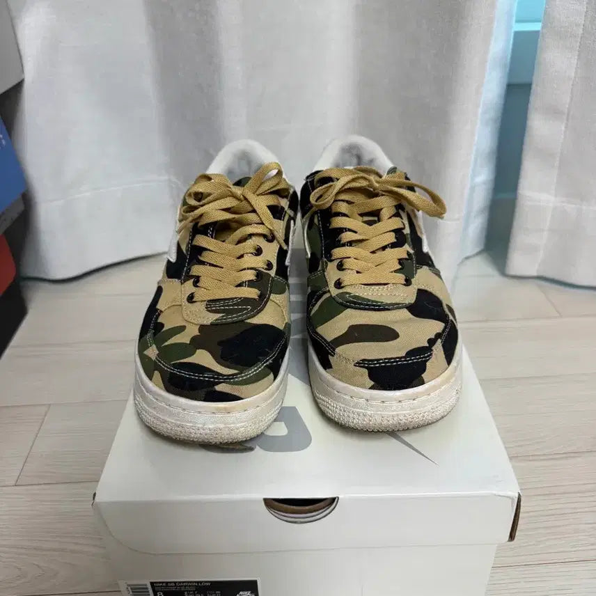 [BUNJANG] Bape Nike Air Force 1 Camo Sneakers / 베이프 Bape 에어포스1 카모 스니커즈
