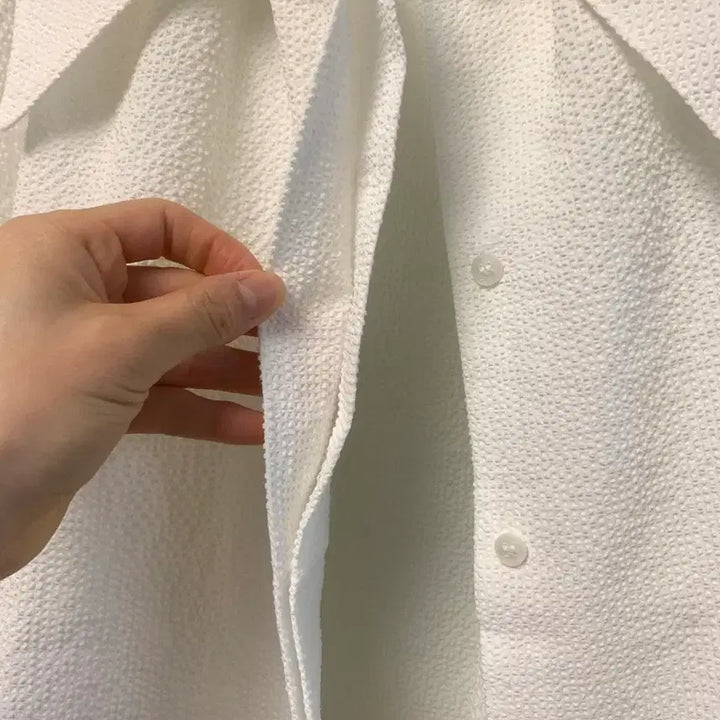[BUNJANG] Mohan White Textured Shirt / 모한 화이트 텍스처 셔츠 새상품