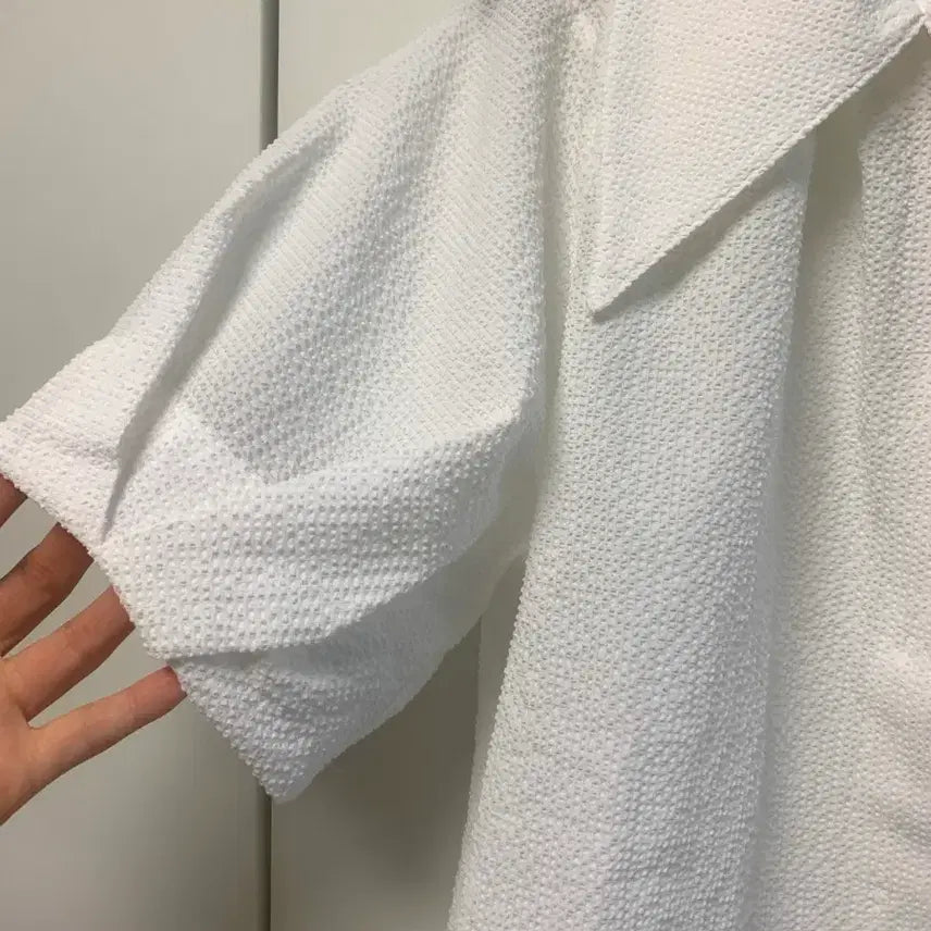 [BUNJANG] Mohan White Textured Shirt / 모한 화이트 텍스처 셔츠 새상품