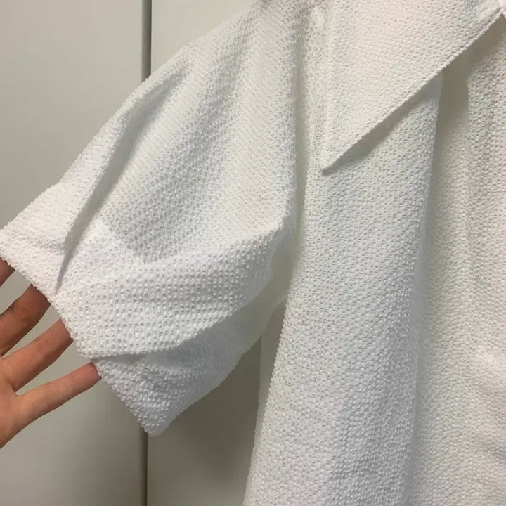 [BUNJANG] Mohan White Textured Shirt / 모한 화이트 텍스처 셔츠 새상품