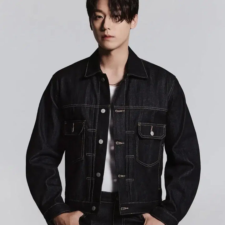 [BUNJANG] Musinsa Standard Selvedge Denim Trucker Jacket / 무탠 셀비지 데님 트러커(L)_마지막 가격 인하