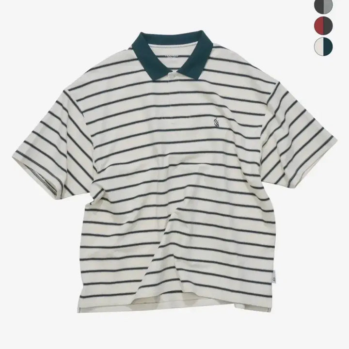 [BUNJANG] Nautica Striped Short Sleeve Polo Shirt Ivory M / 노티카 스트라이프 반팔 폴로 티셔츠 아이보리 M [새상품]