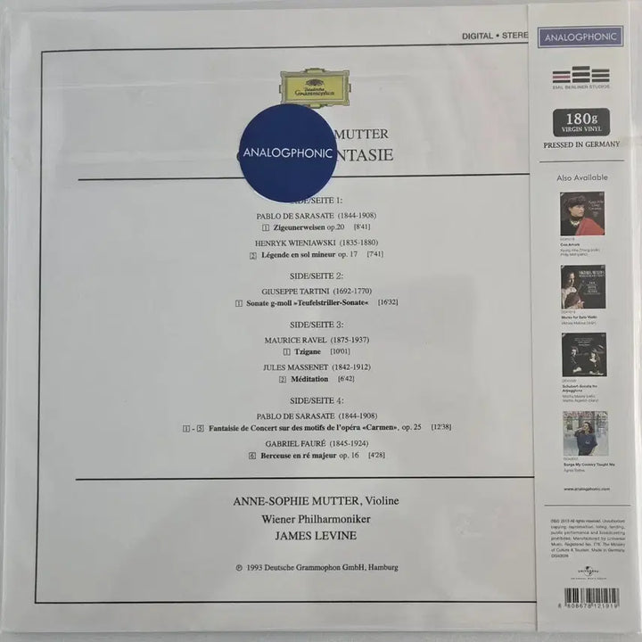 [BUNJANG] Anne-Sophie Mutter Carmen Fantasie Vinyl Record / Anne-Sophie Mutter의Carmen Fantasie 미개봉LP