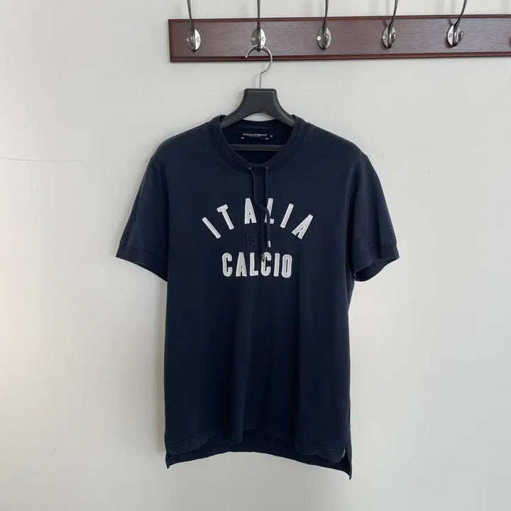 [BUNJANG] Dolce &amp; Gabbana Navy Blue Round Neck T-shirt / 돌체앤가바나 52/공용L-XL 딥네이비 라운드 스트링 디테일 반팔 티셔츠