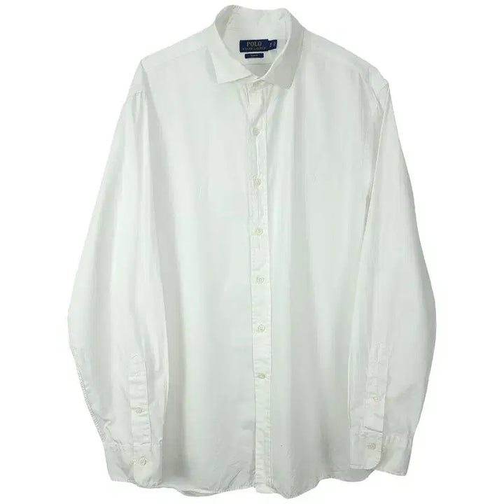 [BUNJANG] Polo Ralph Lauren White Pony Logo Embroidered Shirt / 폴로 랄프로렌 화이트 포니 로고 자수 셔츠 M20228