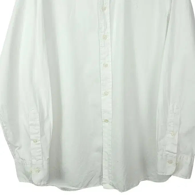 [BUNJANG] Polo Ralph Lauren White Pony Logo Embroidered Shirt / 폴로 랄프로렌 화이트 포니 로고 자수 셔츠 M20228