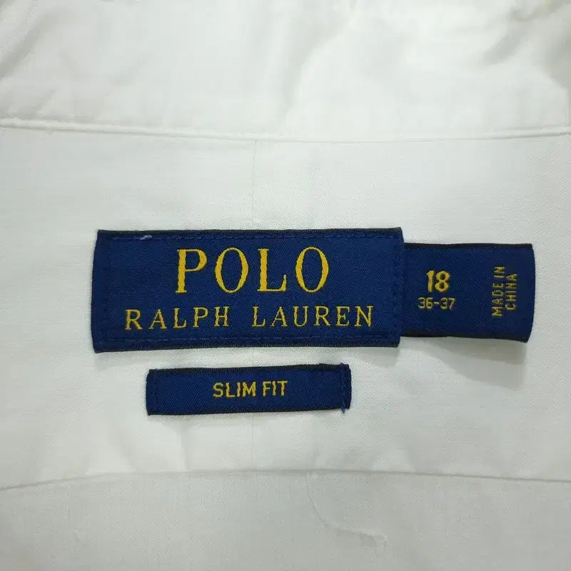 [BUNJANG] Polo Ralph Lauren White Pony Logo Embroidered Shirt / 폴로 랄프로렌 화이트 포니 로고 자수 셔츠 M20228