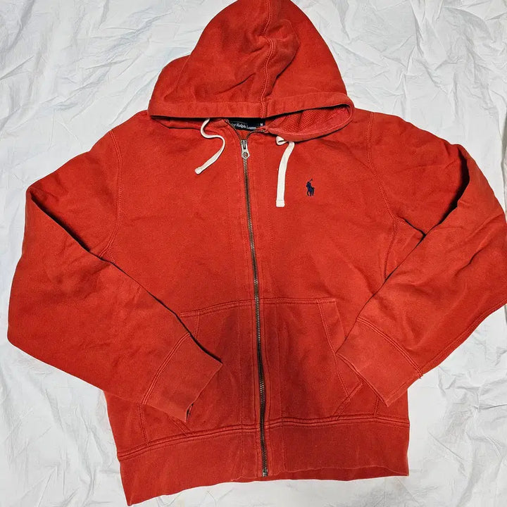 [BUNJANG] Polo Ralph Lauren Fleece Hoodie Orange M / 폴로랄프로렌 기모 후드 집업 오렌지 M