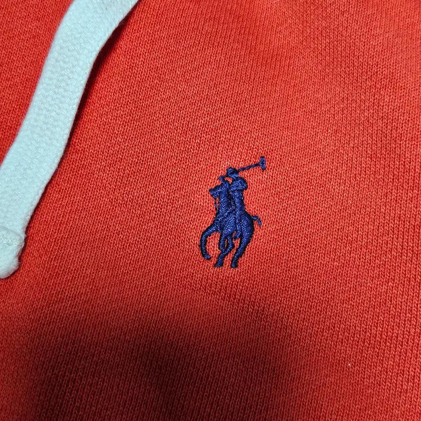 [BUNJANG] Polo Ralph Lauren Fleece Hoodie Orange M / 폴로랄프로렌 기모 후드 집업 오렌지 M
