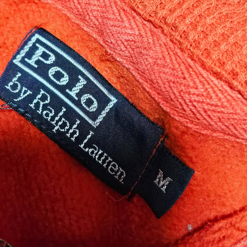 [BUNJANG] Polo Ralph Lauren Fleece Hoodie Orange M / 폴로랄프로렌 기모 후드 집업 오렌지 M