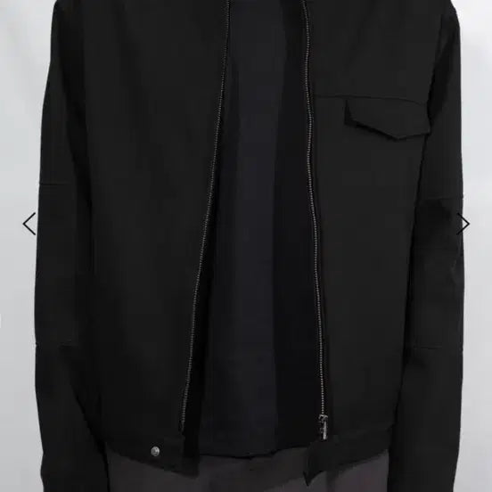 [BUNJANG] LES Rib Mechanic Jacket - Black / 레스 LES Rib mechanic jacket black