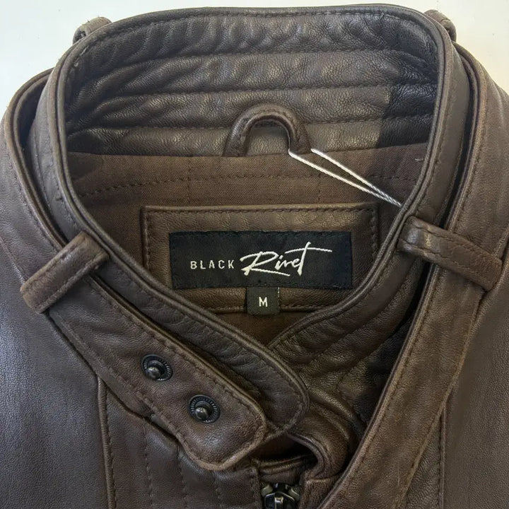 [BUNJANG] Black Riri Lamb Leather Biker Jacket / 블랙리벳 멀티 집 램 레더 바이커 자켓