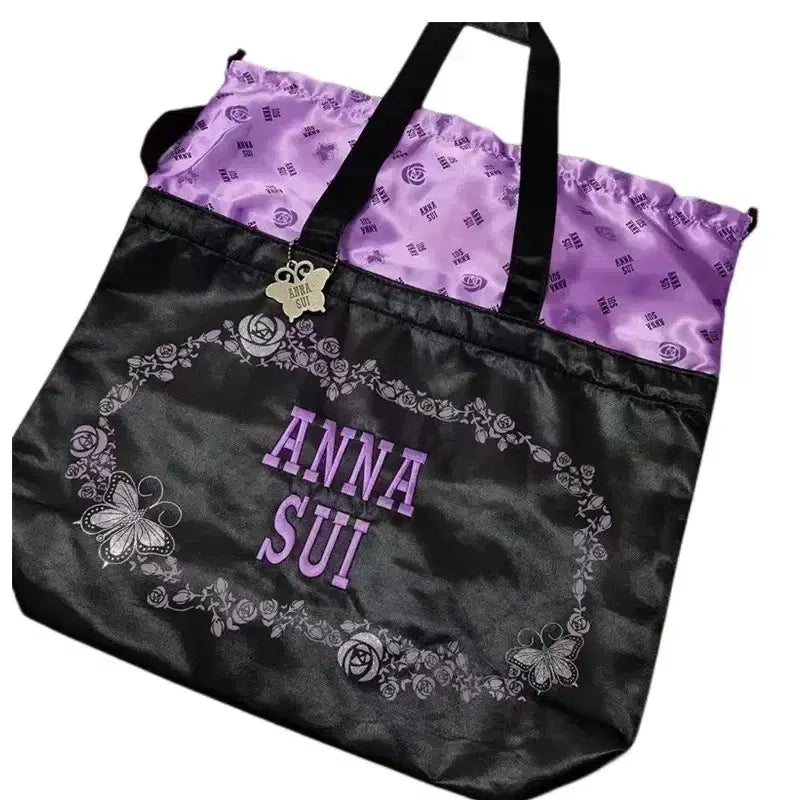 [BUNJANG] Anna Sui Black Rose Embroidery Tote Bag / [새상품/바로발송] 안나수이 블랙 로즈 자수 핸드백 토트백 에코백