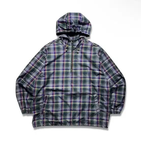 [BUNJANG] Eddie Bauer Vintage Checkered Hooded Anorak / 90s Eddie Bauer 빈티지 체크후드아노락