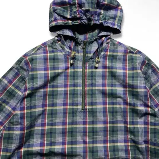[BUNJANG] Eddie Bauer Vintage Checkered Hooded Anorak / 90s Eddie Bauer 빈티지 체크후드아노락