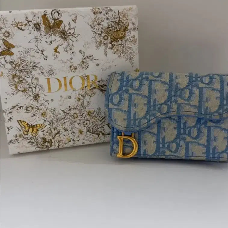 [BUNJANG] Dior Oblique Saddle Card Wallet - Blue / 디올 오블리크 새들 카드지갑 블루
