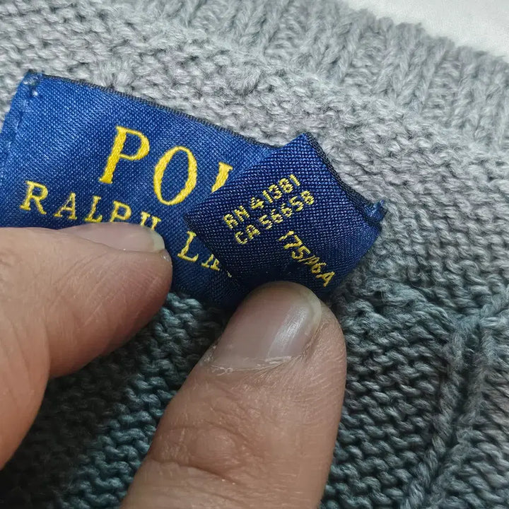 [BUNJANG] Polo Ralph Lauren Cable Knit Sweater / 폴로랄프로렌 케이블 니트 꽈배기 니트 스웨터 M