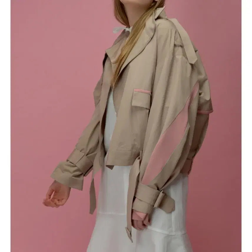 [BUNJANG] Short Trench Jacket Coat / 숏트렌치자켓 코트