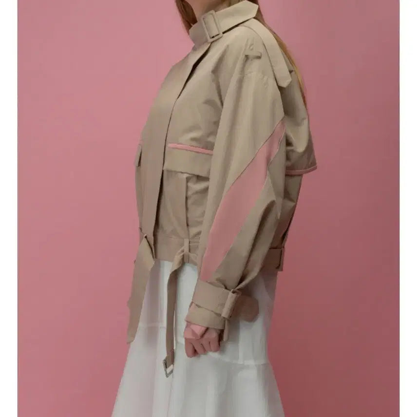 [BUNJANG] Short Trench Jacket Coat / 숏트렌치자켓 코트