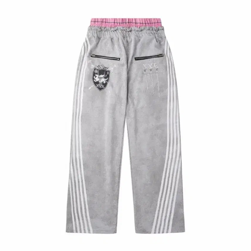 [BUNJANG] Cozy Worldwide Pants Pink Gray M / 코지월드와이드 팬츠 핑크 그레이 M