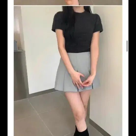 [BUNJANG] POV Market Glitter Knit &amp; Pleated Skirt Set (S) / 새상품) pov 마켓 니트+스커트 (s)