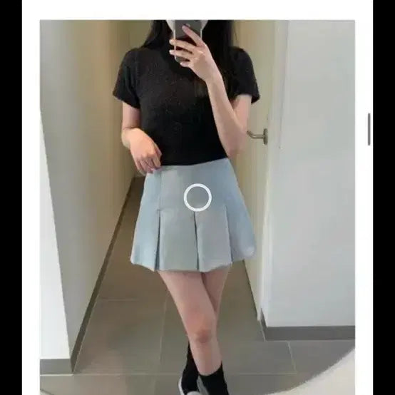 [BUNJANG] POV Market Glitter Knit &amp; Pleated Skirt Set (S) / 새상품) pov 마켓 니트+스커트 (s)