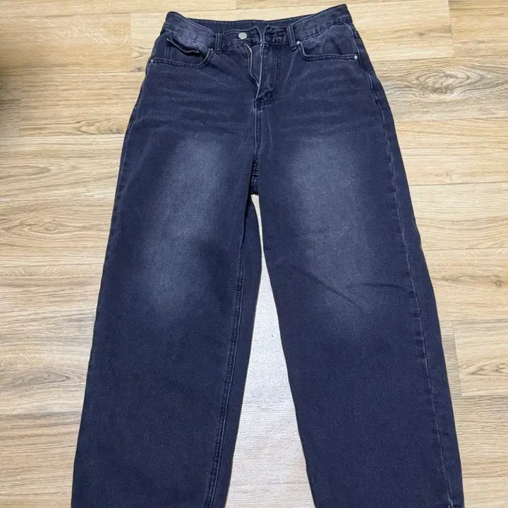 [BUNJANG] Black Wide Denim Pants / 흑청 와이드 데님 팬츠