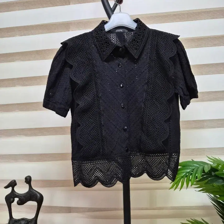 [BUNJANG] GGPX Lace Short Sleeve Blouse / GGPX 레이스 반팔 블라우스