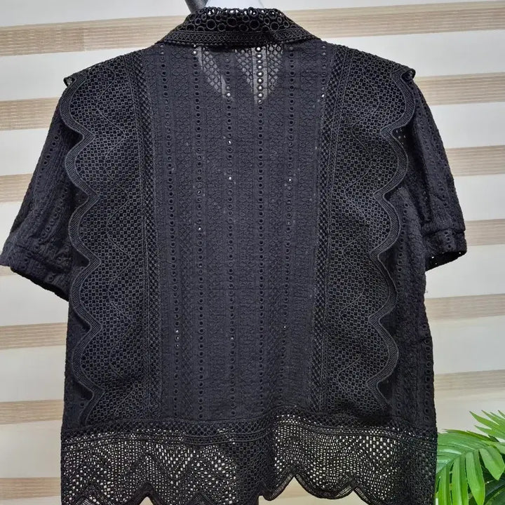 [BUNJANG] GGPX Lace Short Sleeve Blouse / GGPX 레이스 반팔 블라우스