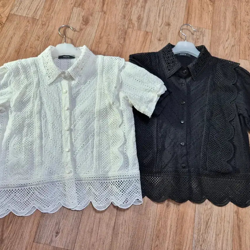 [BUNJANG] GGPX Lace Short Sleeve Blouse / GGPX 레이스 반팔 블라우스