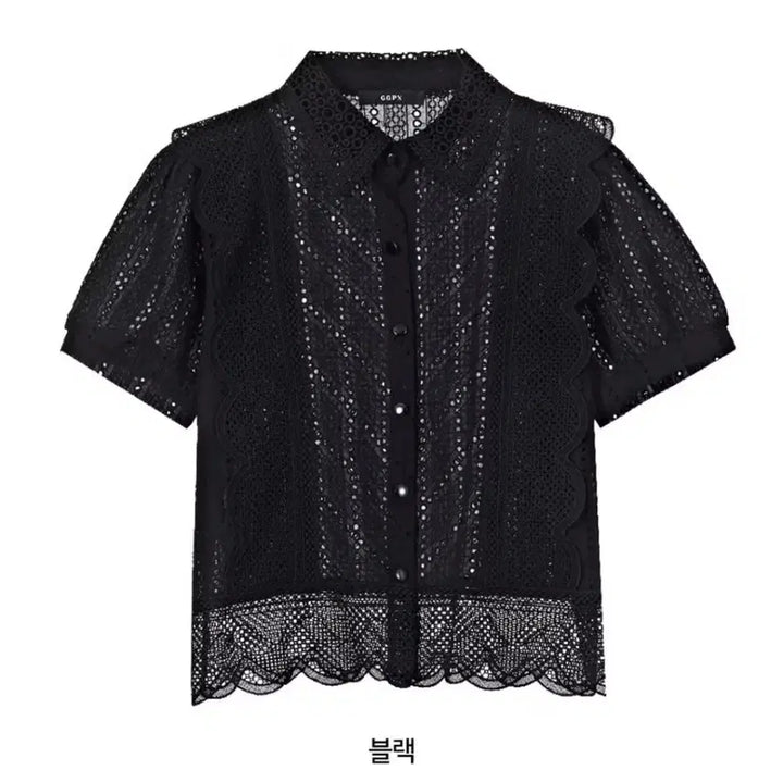 [BUNJANG] GGPX Lace Short Sleeve Blouse / GGPX 레이스 반팔 블라우스
