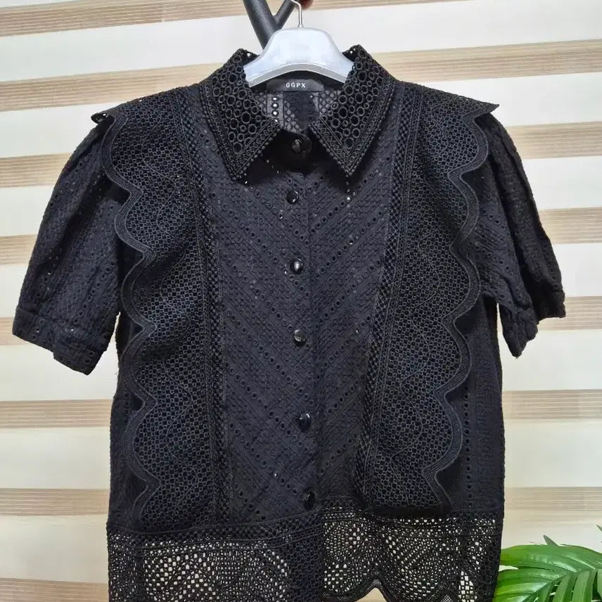 [BUNJANG] GGPX Lace Short Sleeve Blouse / GGPX 레이스 반팔 블라우스