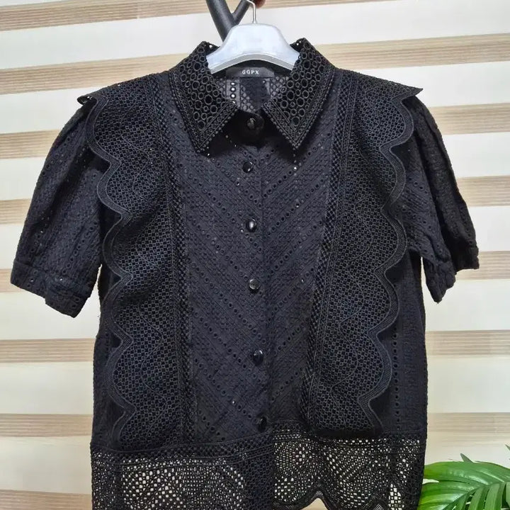[BUNJANG] GGPX Lace Short Sleeve Blouse / GGPX 레이스 반팔 블라우스