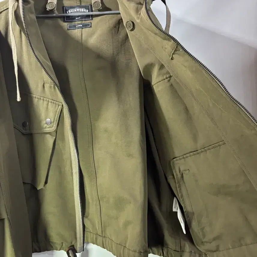 [BUNJANG] Prism Works Smock Hooded Parka Olive / (L) 프리즘웍스 SMOCK HOODED PARKA 002 _ OLIVE