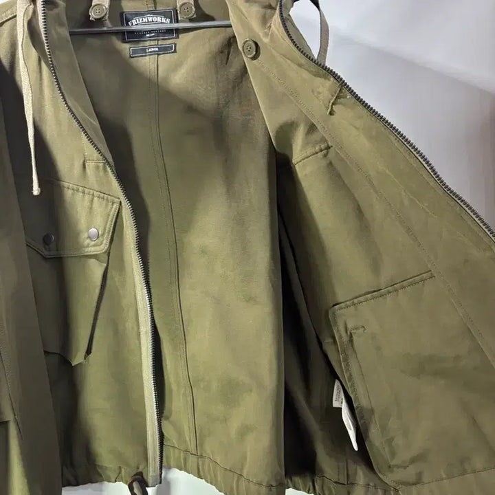 [BUNJANG] Prism Works Smock Hooded Parka Olive / (L) 프리즘웍스 SMOCK HOODED PARKA 002 _ OLIVE