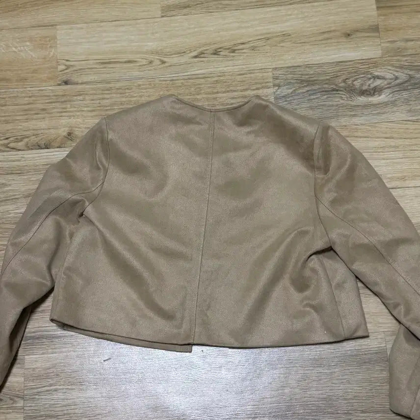 [BUNJANG] Suede Collarless Jacket / 스웨이드 노카라 자켓