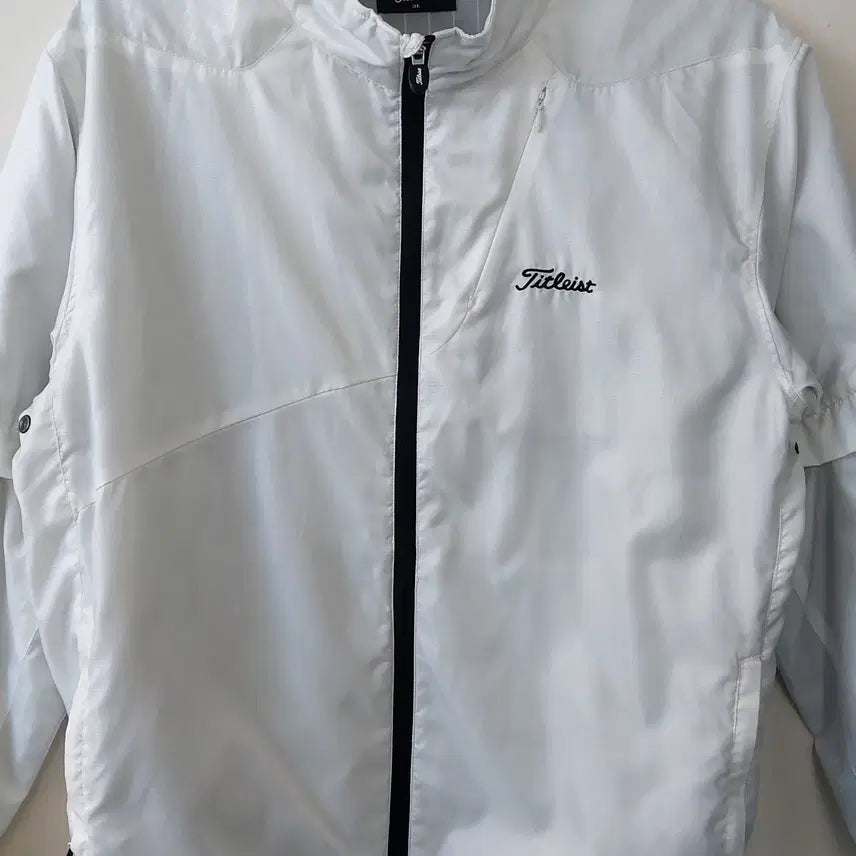 [BUNJANG] Titleist 3L/110~ 2-Way Windbreaker Jacket / 타이틀리스트 3L/110~ 2웨이 반팔겸용 바람막이 자켓. WH. -A