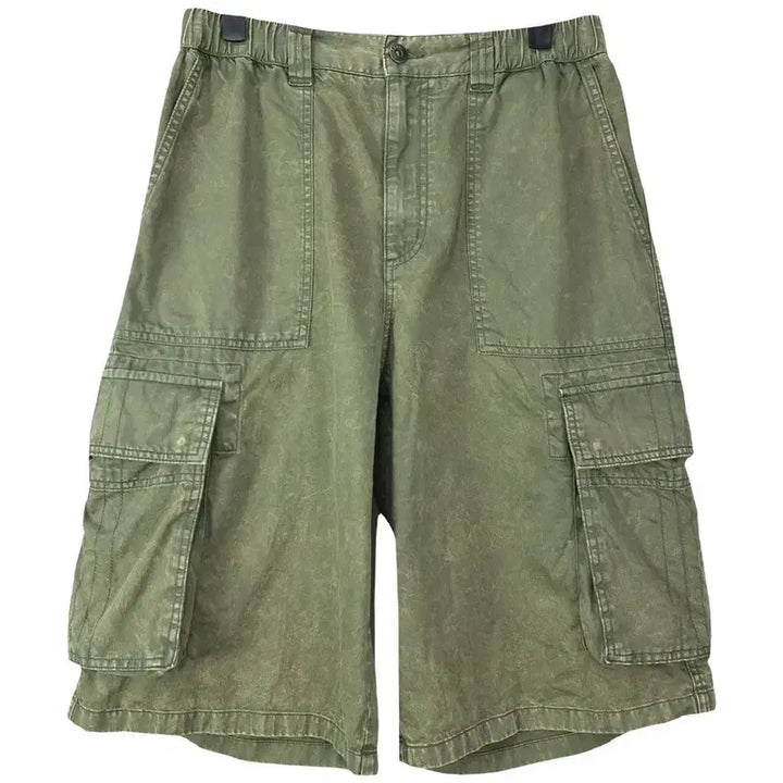 [BUNJANG] Buckaroo Vintage Cargo Bermuda Pants / 버커루 빈티지 가공 카고 버뮤다 팬츠 와이드 반바지 M20215