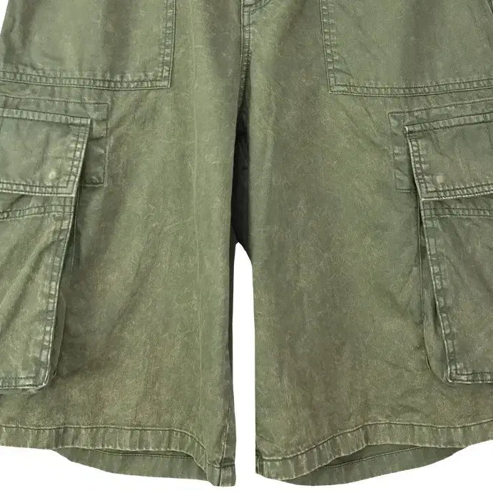 [BUNJANG] Buckaroo Vintage Cargo Bermuda Pants / 버커루 빈티지 가공 카고 버뮤다 팬츠 와이드 반바지 M20215