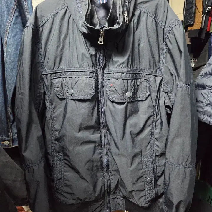 [BUNJANG] Tommy Hilfiger Navy Blouson Jacket / 타미힐피거 네이비 블루종 자켓