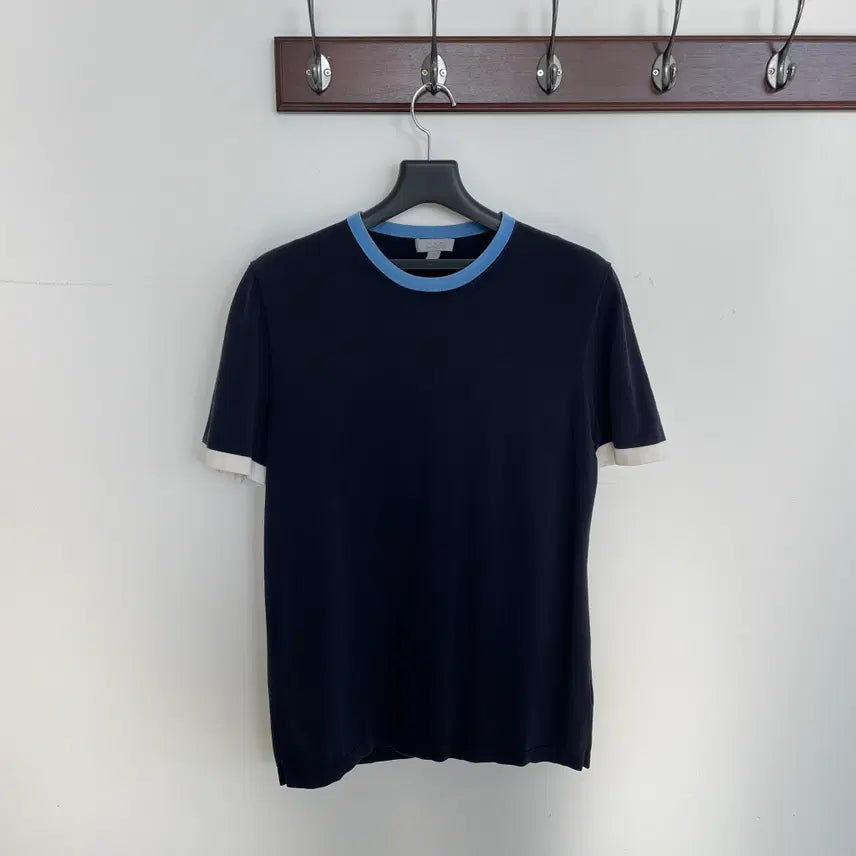 [BUNJANG] COS Navy Ringer Short Sleeve T-shirt / 코스 공용S-M 네이비 링거 반팔 티셔츠