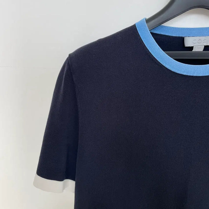 [BUNJANG] COS Navy Ringer Short Sleeve T-shirt / 코스 공용S-M 네이비 링거 반팔 티셔츠