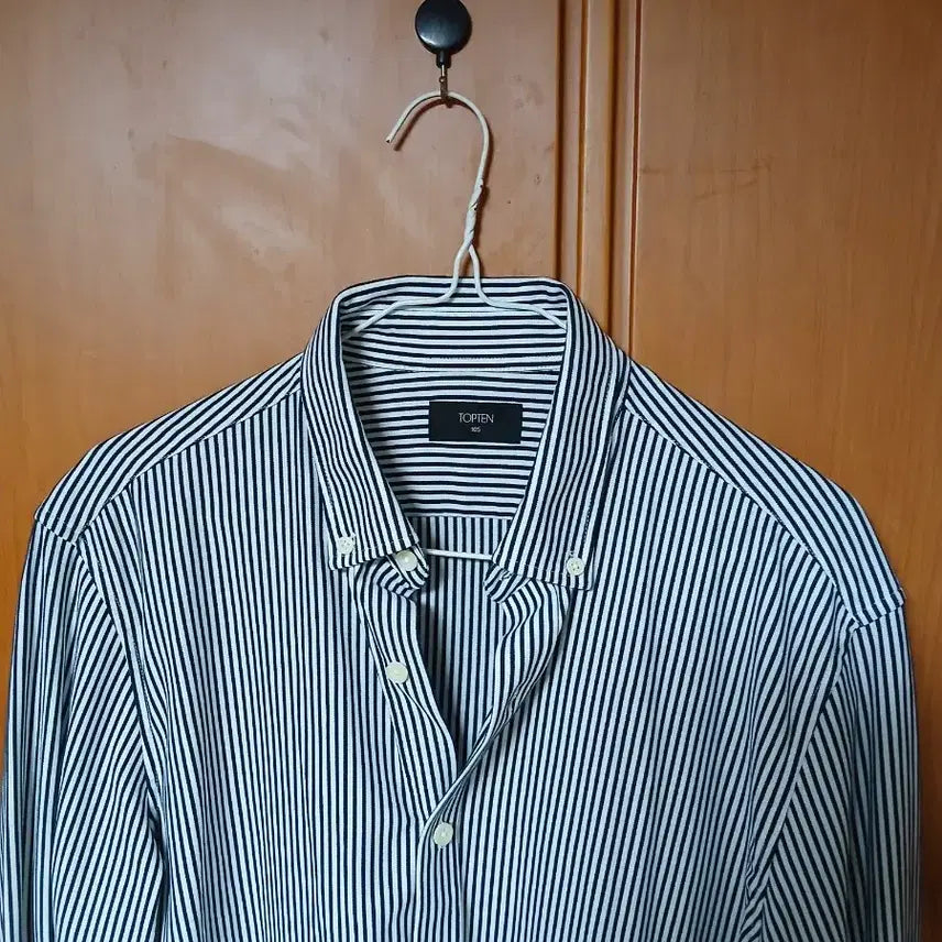 [BUNJANG] Topten Striped Long Sleeve Shirt / 탑텐 스트라이프 긴팔 셔츠