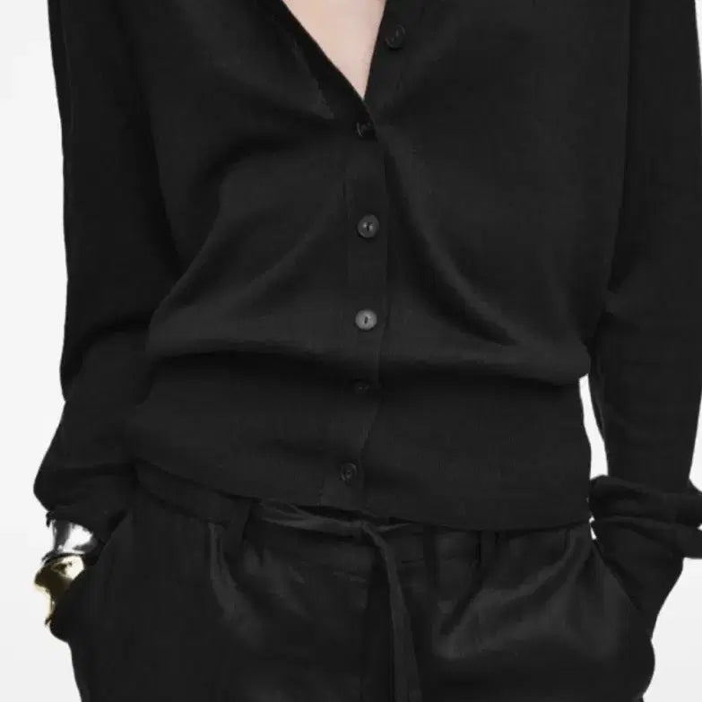 [SOLD OUT] 코스 메리노울 린넨 블렌드 브이넥 가디건 xs