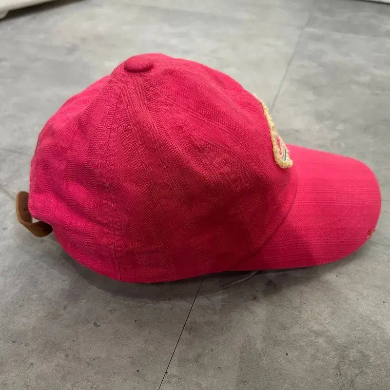 [BUNJANG] Von Dutch Y2K Ribbed Patch Ball Cap / 프리 빈티지 Y2K 본더치 골지 패치 볼캡 모자 핑크