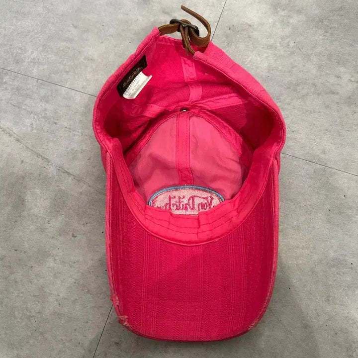 [BUNJANG] Von Dutch Y2K Ribbed Patch Ball Cap / 프리 빈티지 Y2K 본더치 골지 패치 볼캡 모자 핑크