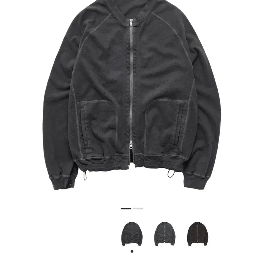 [BUNJANG] Polilu Rough Set Zip-up Purple Charcoal / (4) 폴리테루 러프셋 집업 퍼플 차콜