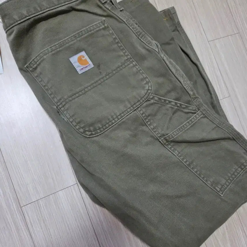 [BUNJANG] Carhartt Double Knee Work Pants Khaki (31_32) / 칼하트  워크 팬츠 카키 (31_32)