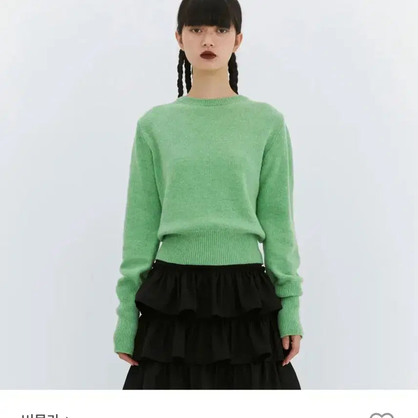 [BUNJANG] Bermula Cashmere Round Knit Green / 버뮬라 캐시미어 라운드 니트 (그린)