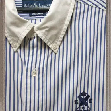 [SOLD OUT] 폴로 정품 POLO 스트라이프 면셔츠남방 택M 커스텀핏
